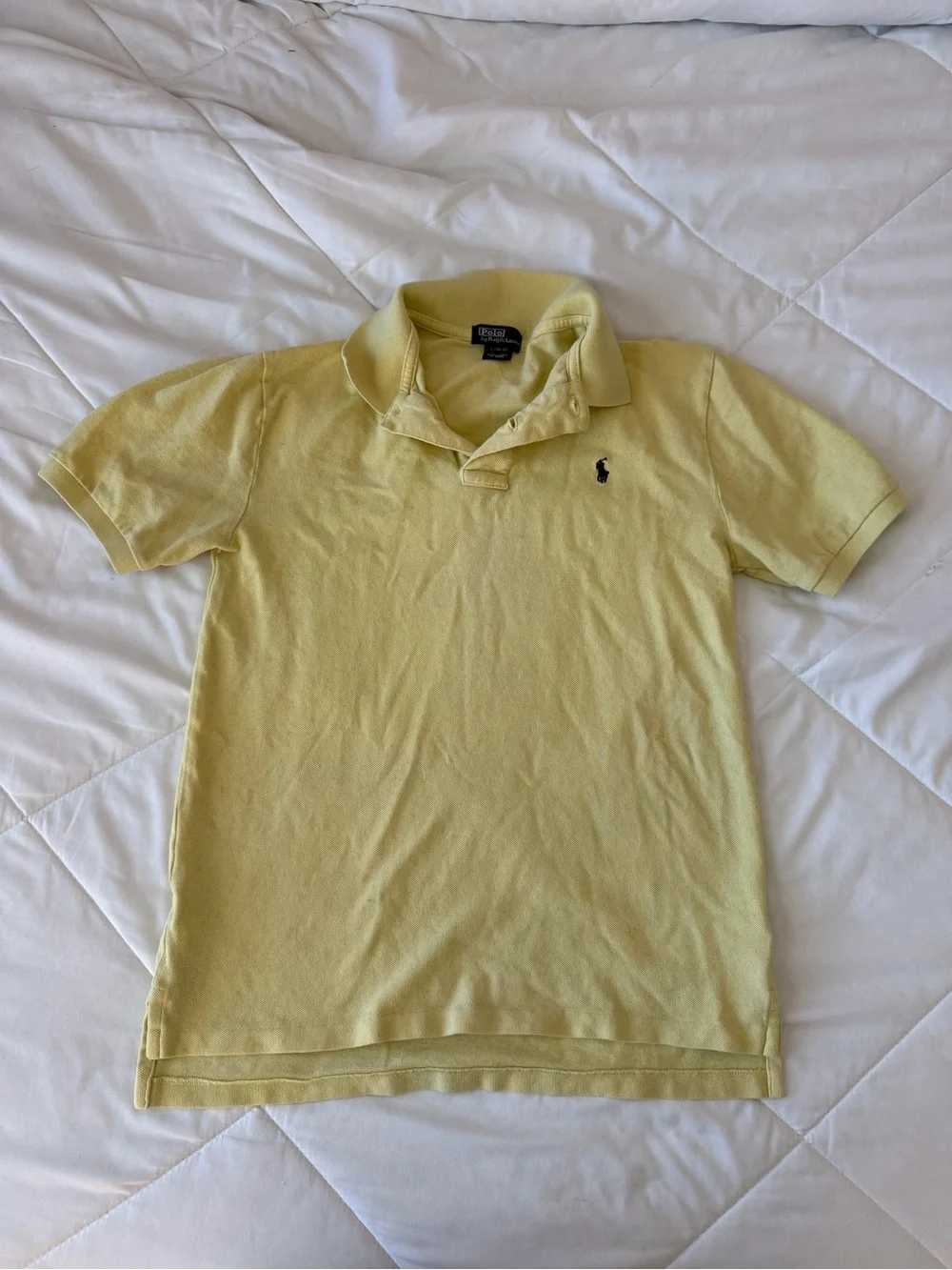 vintage Ralph Lauren Pale Yellow Polo with Navy Pony